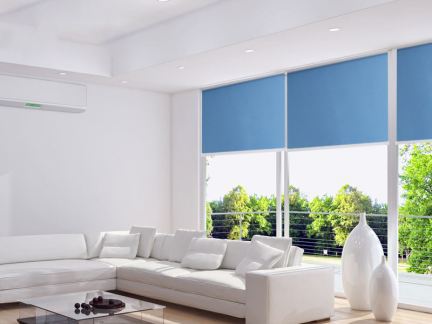 半遮光阳光面料办公室卷帘阳光房透景半遮光窗帘全遮光