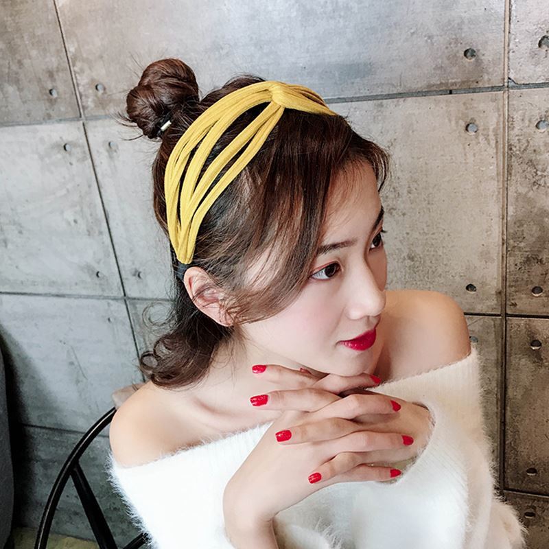 宽边发箍韩国简约百搭布艺发饰日韩甜美超仙可爱超萌森女洗脸头箍