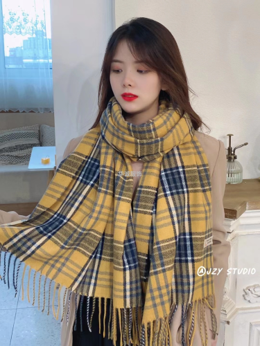 autumn and winter new style cashmere brushed plaid 220g spot