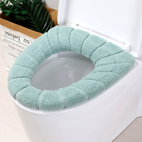 nordic style knitted toilet seat cushion elastic winter universal toilet cover pumpkin pattern warm toilet seat