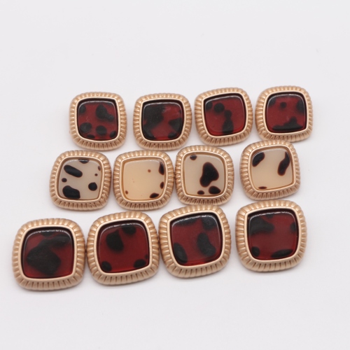 Product Material： Metal Plating， Alluvial Gold Double-Piece Fashion New Pearl Button Plating UV