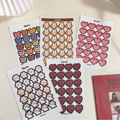 various special-shaped stickers， name sticker， customized student stickers