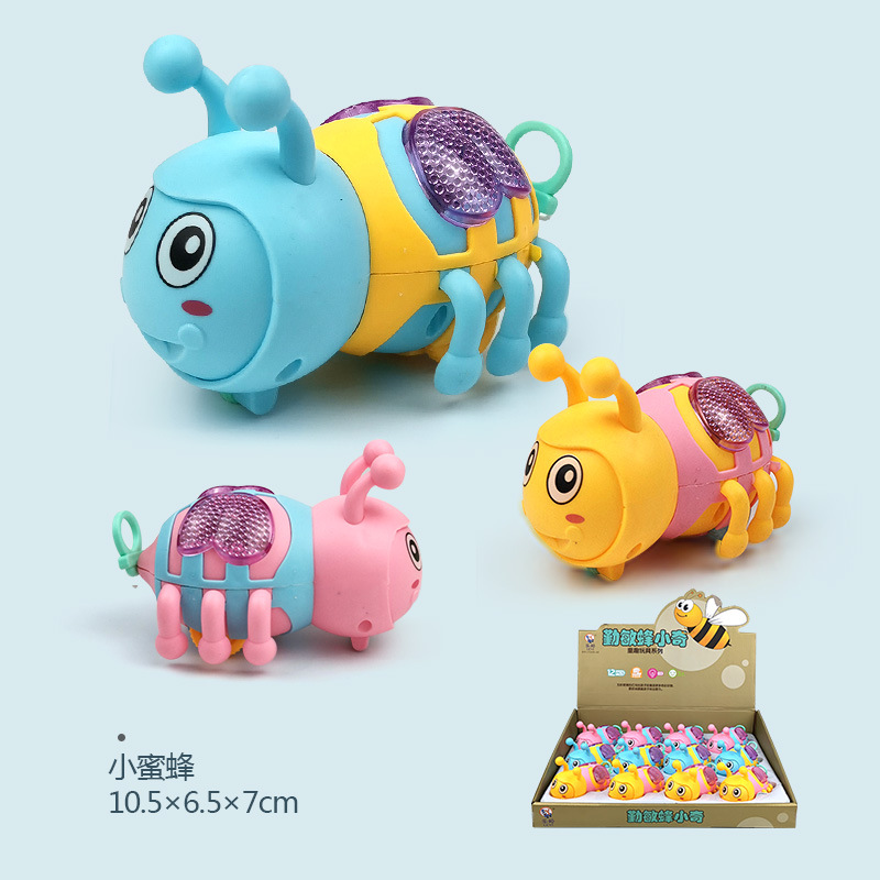 拉线发光会跑的小玩具 宝宝幼儿园赠品 发条上链爆款跨境玩具