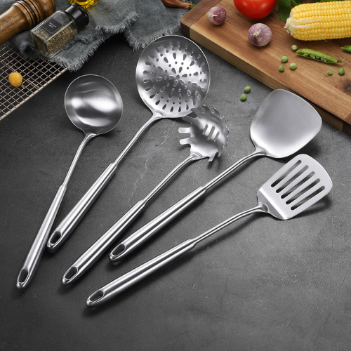 Household Kitchen 304 Shovel Kitchenware Five-Piece Stainless Steel Spatula Cooking Shovel Spoon Full Set of Cookware Set