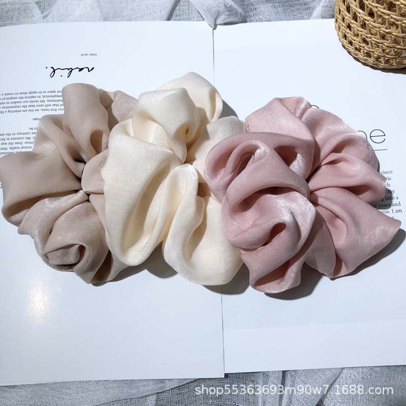 韩版少女系发圈网红inx百搭大肠圈头饰纯色布艺扎发皮筋头绳发饰