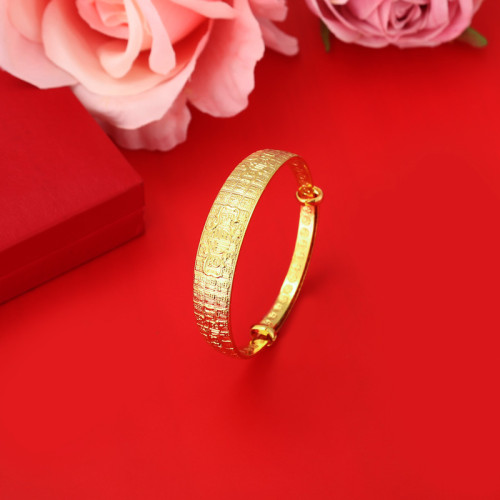 12mm baifu push-pull gold-plated bracelet women‘s bracelet vintage chinese style bracelet burning gold jewelry