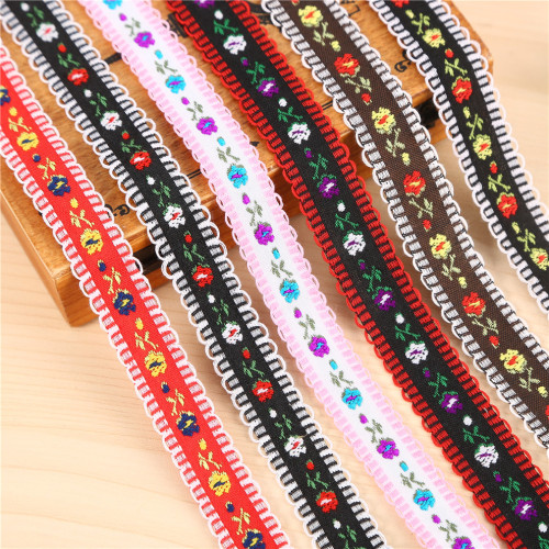 2cm ethnic embroidery lace ethnic lace ribbon pastoral style small floral ethnic ribbon accessories lace 20 m