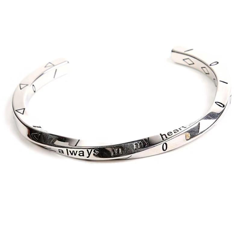 欧美嘻哈风情侣款个性创意三生三世男女士手镯莫比乌斯钛钢手镯