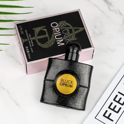 Gefeili Matte Black Opium Coffee Perfume for Women Student Online Popular Fresh Natural Long Lasting Eau De Toilette 50ml