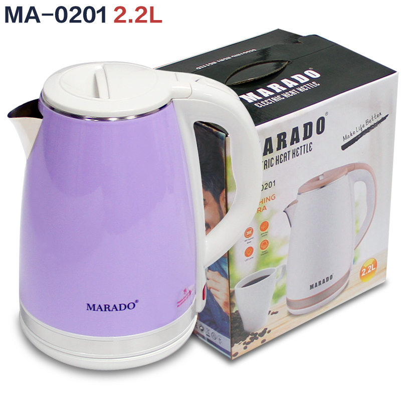 MARADO电热水壶不锈钢家用一体壶大容量烧水壶煮开水器