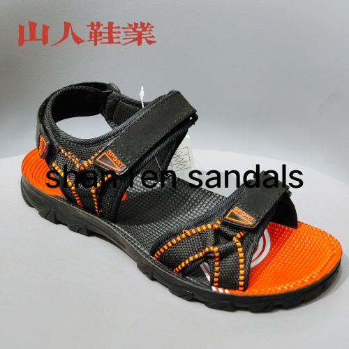 Pu Sandals Velcro beach Shoes Soft Bottom Light Bottom Beach Sandals Open Toe Men‘s Non-Slip Casual Shoes Flat Sandals