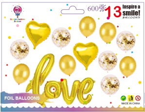 new double love rainbow cloud birthday party wedding arrangement decoration valentine‘s day aluminum balloon wholesale