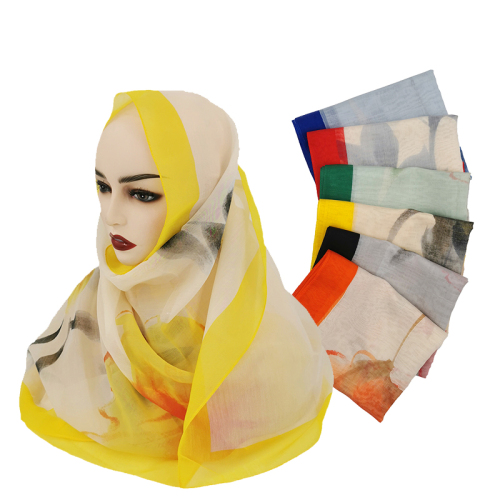thin scarf summer sunscreen scarf silk scarf silk hair printing large size scarf one-piece delivery