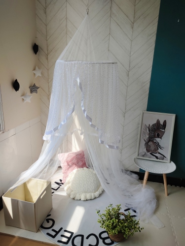 Princess Children Mosquito Net Wave Lace European and American wind Mosquito Net 