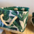 Fabric Storage Three-Layer Thickened Desktop Storage Basket Key Sundries Storage Basket Green Leaves Storage Basket