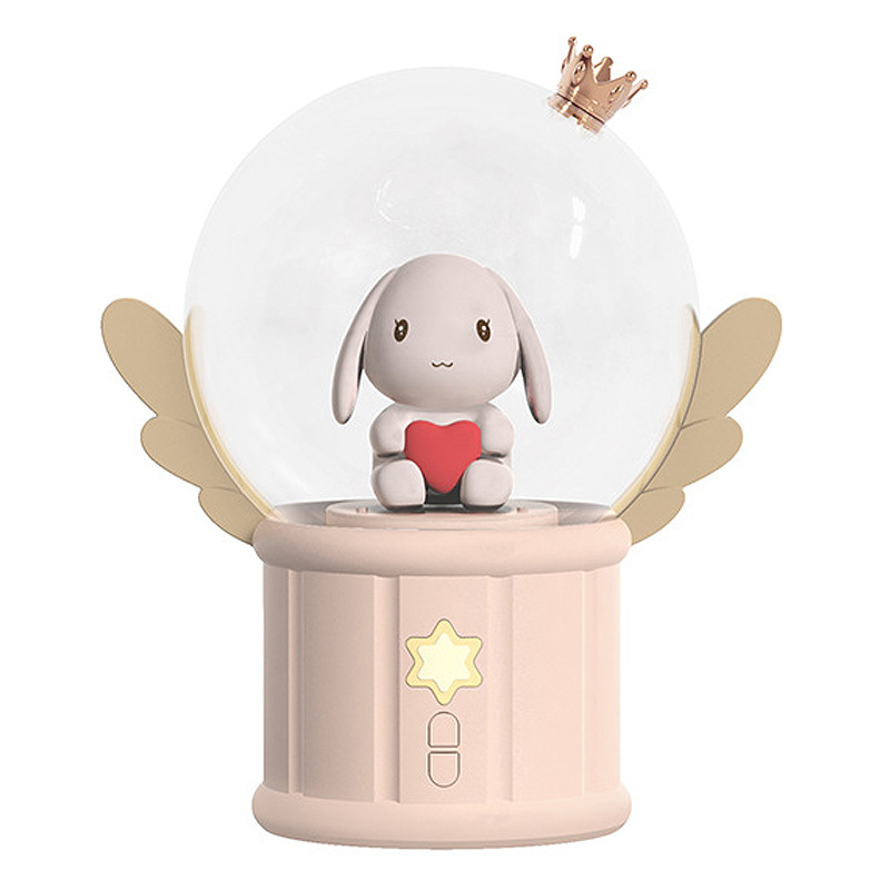 中夫新款花瑶音乐盒氛围灯创意卡通床头灯女生礼物蓝牙音箱夜灯