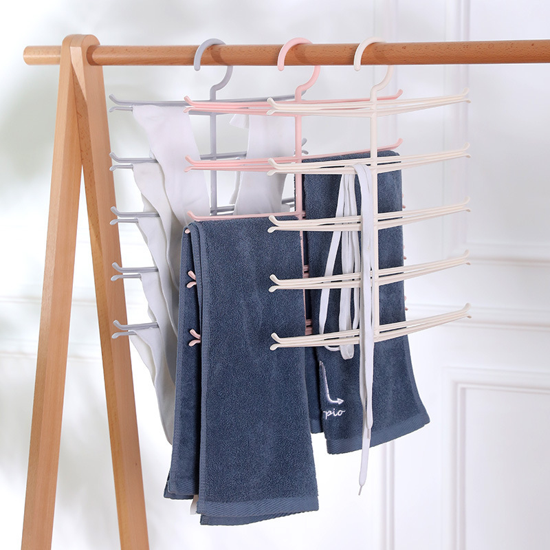 五层衣架袜夹围巾领带架阳台晾衣架多层浴室毛巾挂架