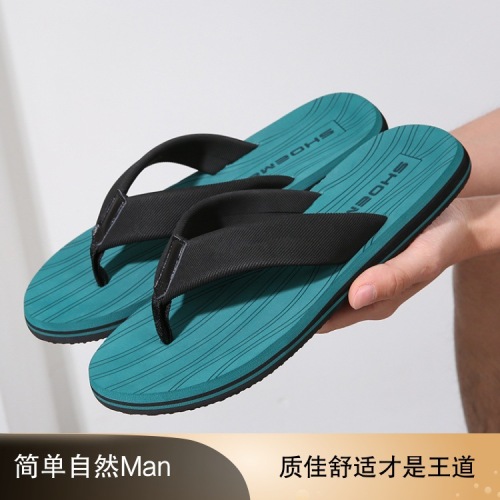 Summer Fashion Rubber Men‘s Flip Flops Large Size 46 Foreign Trade Slippers Hot eva Slippers 