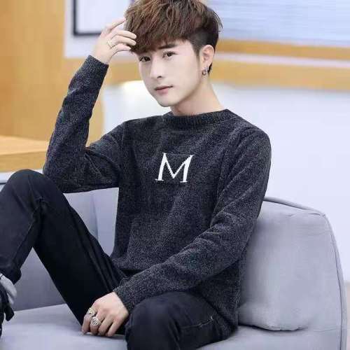 inventory sweater autumn and winter new men‘s sweater foreign trade original single men‘s core yarn round neck pullover