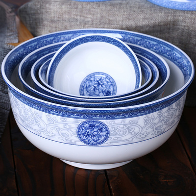 in-glaze decoration series household ceramic plate rice bowl noodle bowl spoons in all sizes large fish plate sauce dish