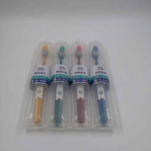 Factory Direct Transparent Packaging Travel Portable Package High Quality Wide Bristle Adult Soft Bristle Toothbrush