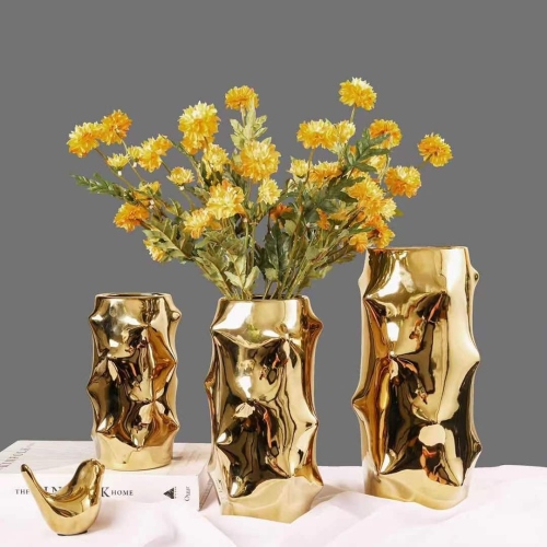 creative electroplating affordable luxury fashion simple ceramic vase decoration decoration series