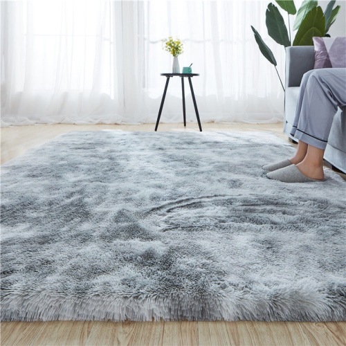 Gradient Tie-Dye Carpet Long Wool Living Room Bedroom Bedside Coffee Table Carpet Floor Mat Customized Wholesale