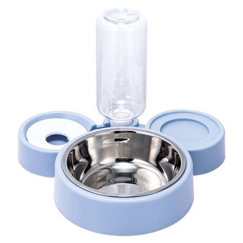 Cat Supplies New Cute Mouse Head Plastic Pet Bowl Cat Bowl Automatic Water Multi-Purpose Dog Bowl Stainless Steel Bowl