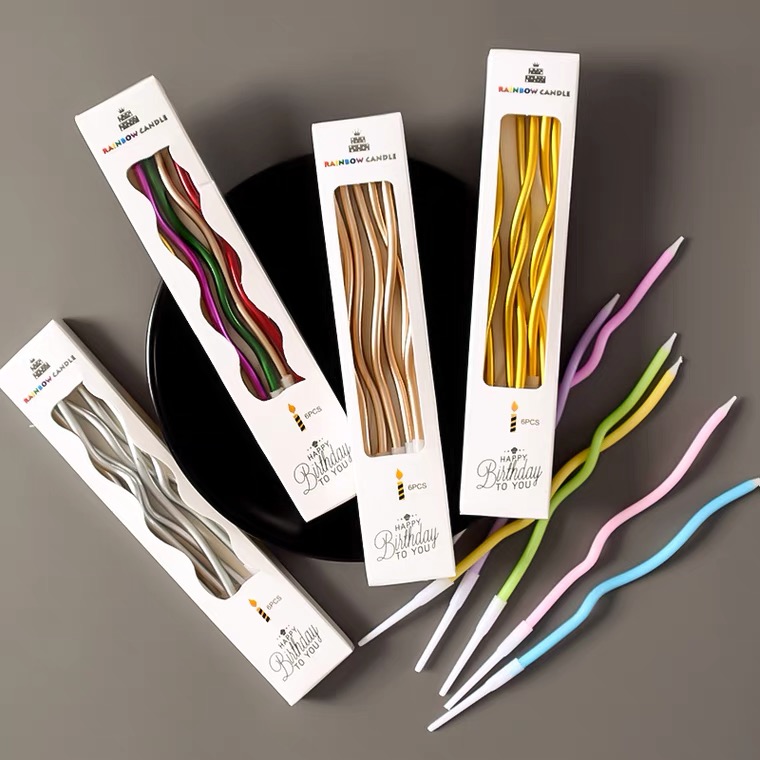 生日派对用品蛋糕烟花蜡烛荷花三角旋转金属数字爱心星蜡烛造型装