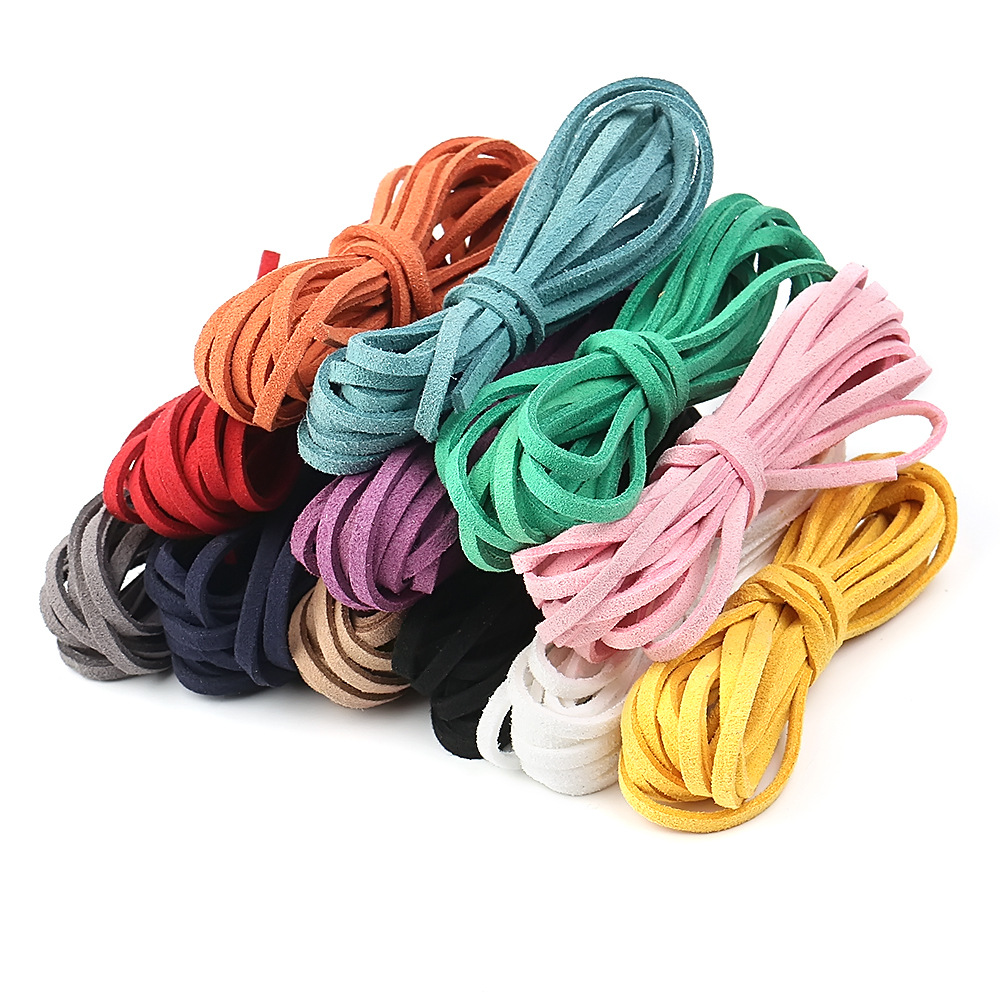 韩国绒彩色双面绒绳 DIY手工项链手链编织仿皮绳子链条材料配件