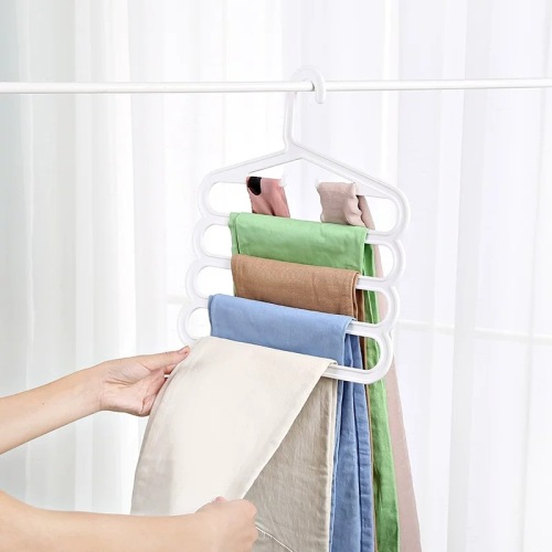 multi-functional plastic pants rack household bedroom clothes hanger space saving storage organizer wardrobe storage artifact