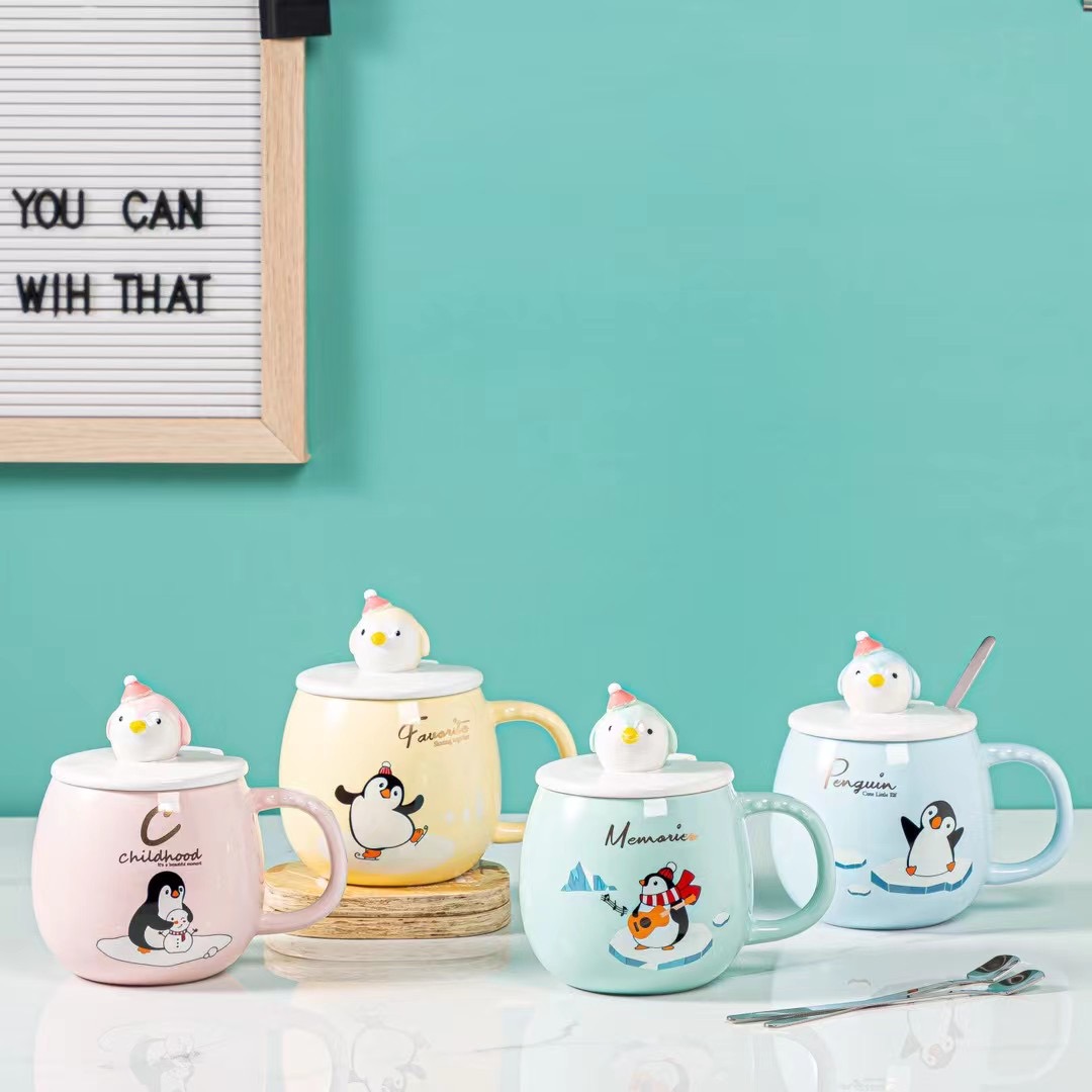 可爱企鹅马克陶瓷杯