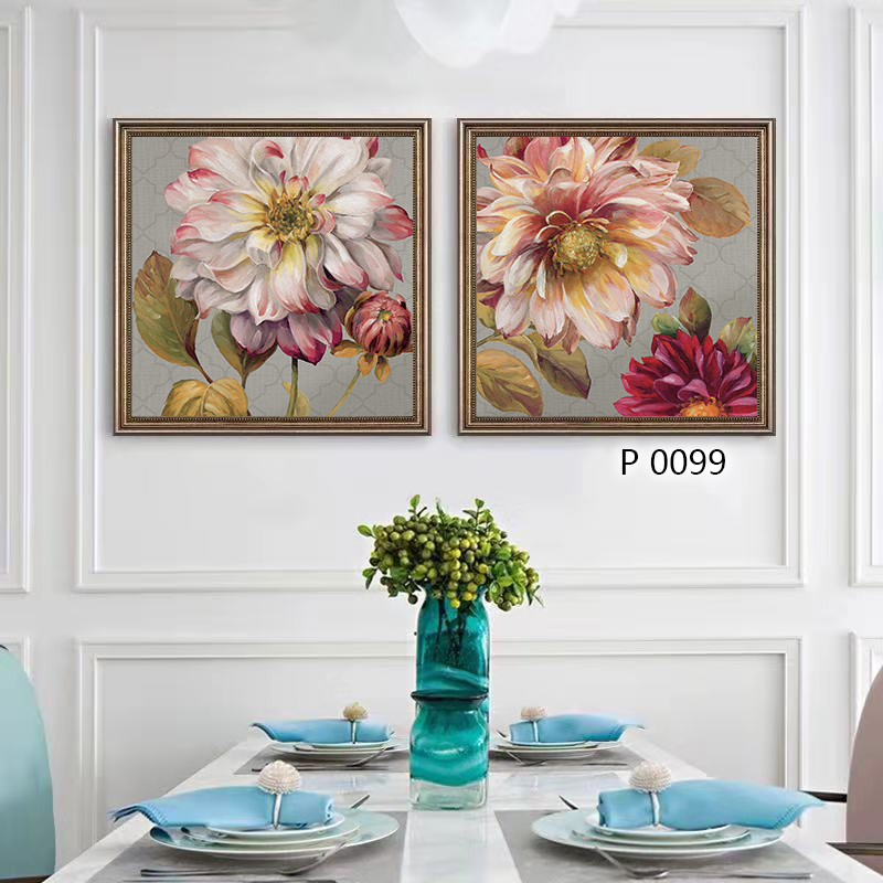 风景相框画挂画布画油画装饰画相框壁画壁画餐厅壁画玄关花卉