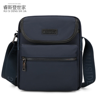 Wholesale Men's Shoulder Bag Business Casual Oxford Cloth Backpack Men's Messenger Bag Factory Processing Customized Reisten