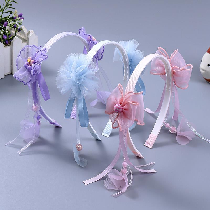 。2021年夏季新款女儿童中国风蝴蝶结头饰超仙古风飘带汉服配饰发