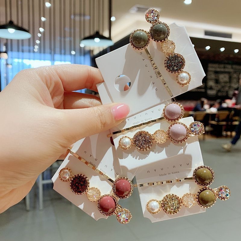 复古对夹清新发夹女韩国网红发卡头饰一字夹子少女刘海夹子侧边夹