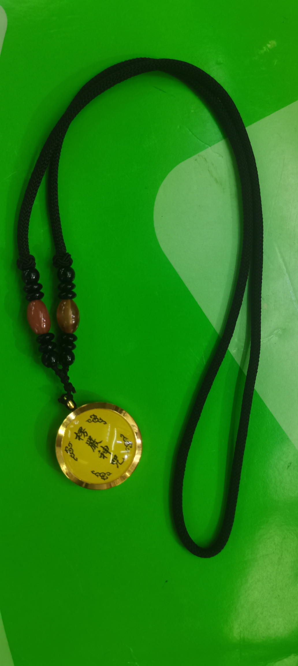 真铜镀真金园型楞严咒