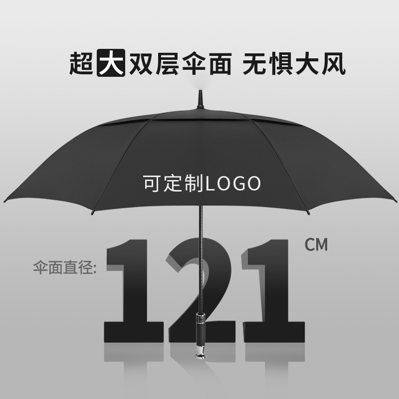 自动雨伞三人大号长伞黑胶防晒超大男士商务直杆伞晴雨两用直柄伞