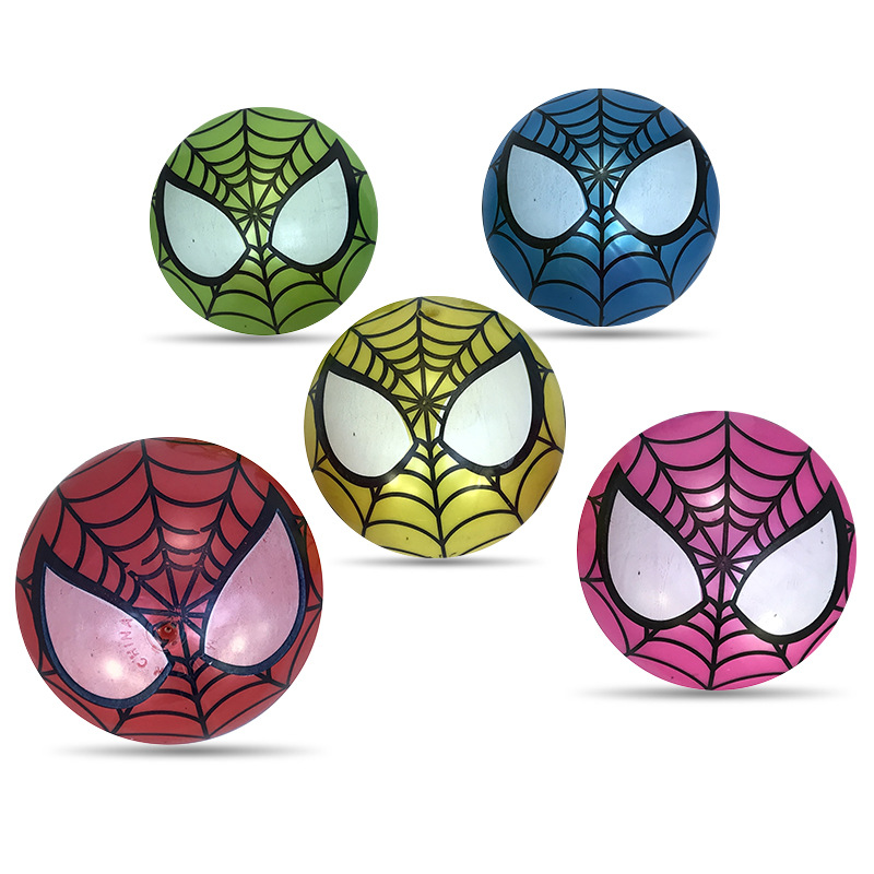 22cm儿童卡通图案蜘蛛眼充气玩具皮球 一元商品地摊热卖 厂家供应