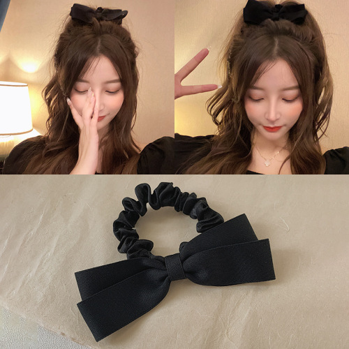 sweet and cute bow hair band south korea dongdaemun internet celebrity ins mori tie head rubber band commuting headwear