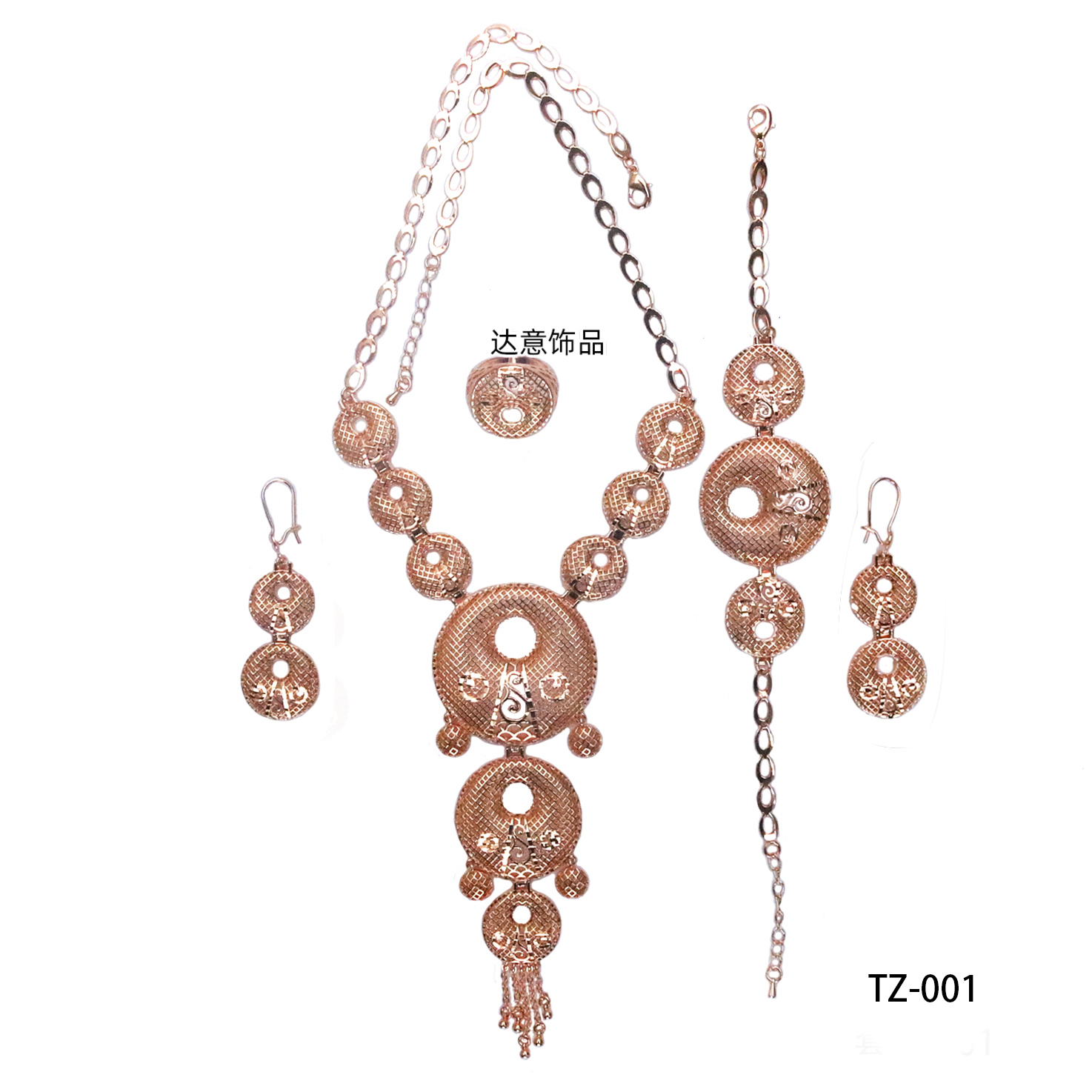 沙金手镯06达意饰品沙金首饰厂家 套装款中东沙金项链耳环饰品