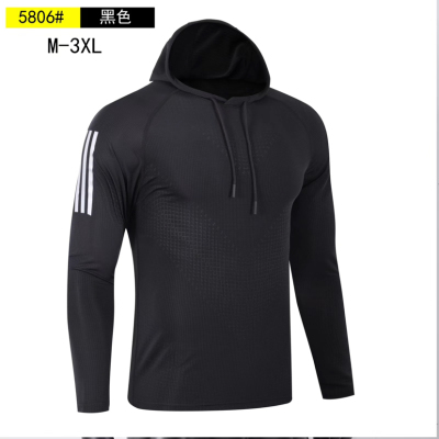 Men's Autumn Fitness Sportswear Moisture Wicking Quick-Drying Yoga Clothes Exercise Running Outfit Long-Sleeved Sportswear