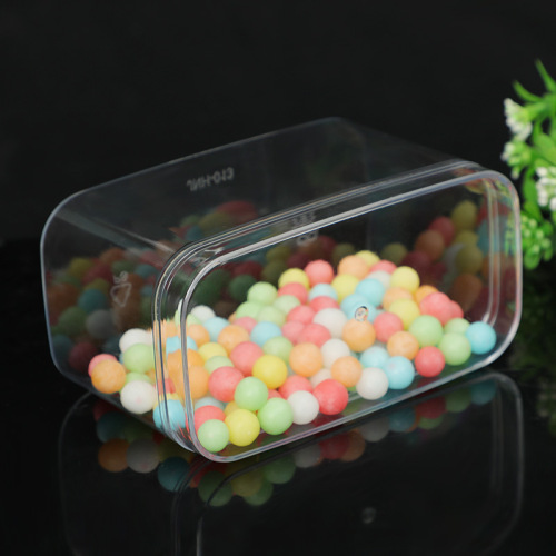 New Transparent Biscuit Box PS Plastic Cookie Snack Candy Box Baked Food with Lid Packaging Box Wholesale