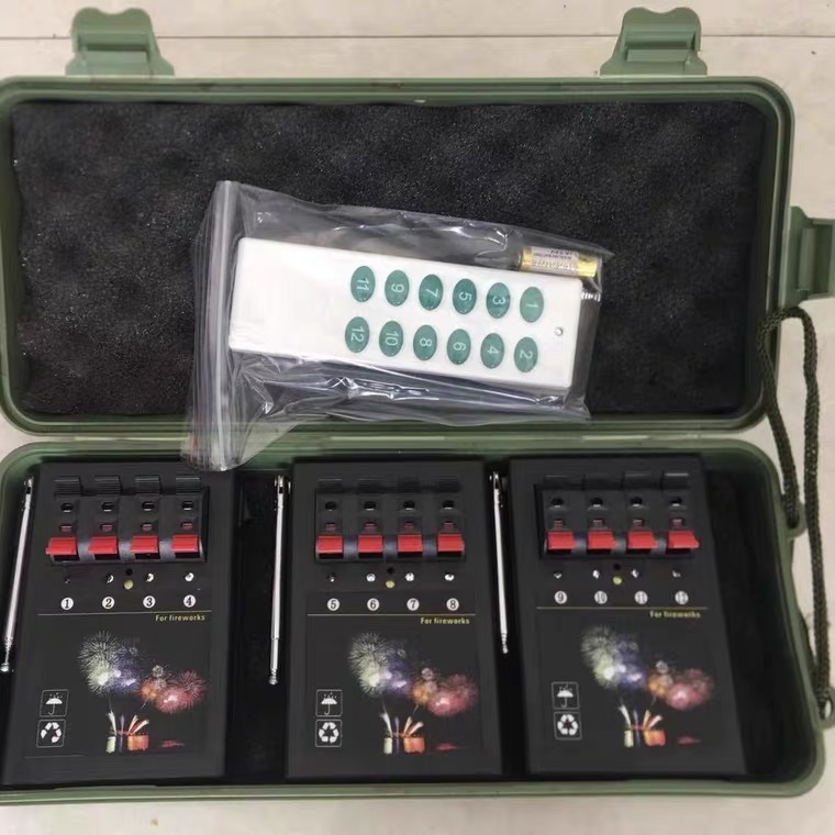 节日舞台烟花点火器发射器遥控控一控八派对婚礼道具机器8组12组