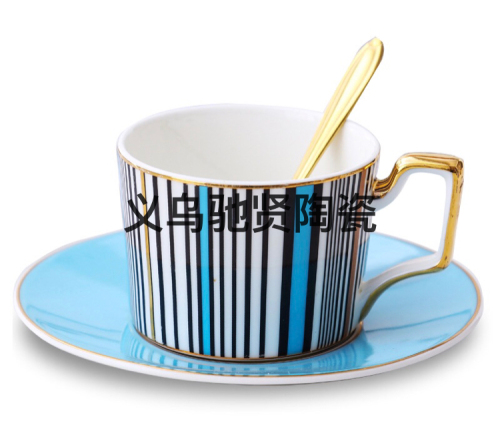 Ceramic Bone China Coffee Cup Saucer Flower Tea Cup Water Cup Black Tea cup Milk Tea Daily Mug