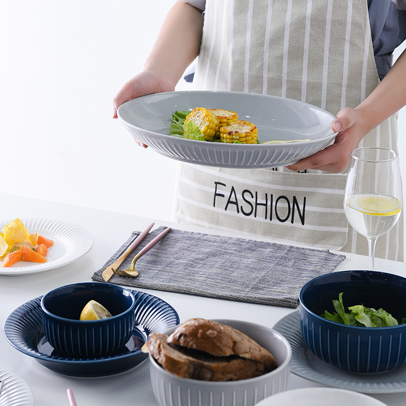 北欧简约ins风创意餐 碗盘子菜盘家用网红碟子碗碟套装欧式西餐盘