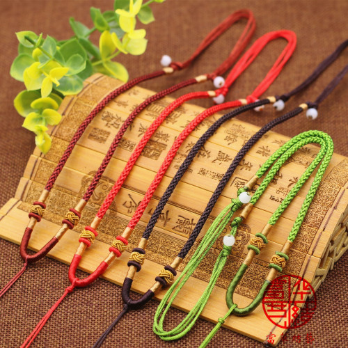 Pineapple Knot Necklace Rope Handmade DIY Lanyard Woven Jade Jewelry Pendant Lanyard Stall Direct Supply Wholesale