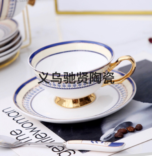 Ceramic Bone China Coffee cup Saucer Flower Tea Cup Water Cup Gift Daily Necessities