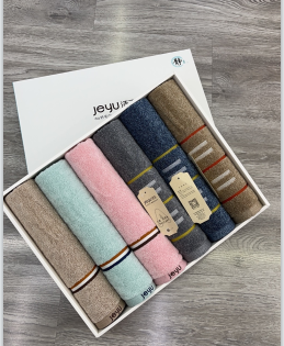 jeyu present towel pure cotton towel gift box 6 pack business present towel suit one piece dropshipping