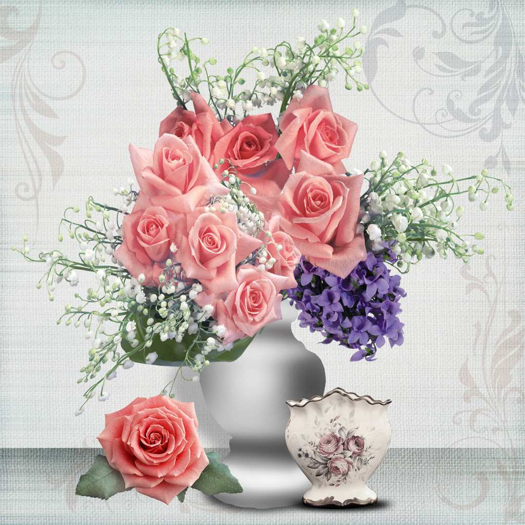 花卉花瓶海景布画风景油画装饰画相框卧室壁画花卉挂画玄关挂画